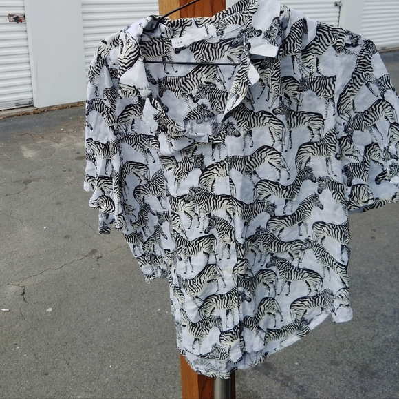 Chic Zebra Pattern Blouse - Picture 2 of 5